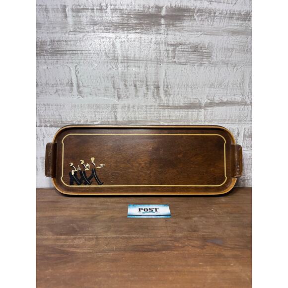 Mid Century Modern “Waiter” Wooden Tray - Picture 1 of 5